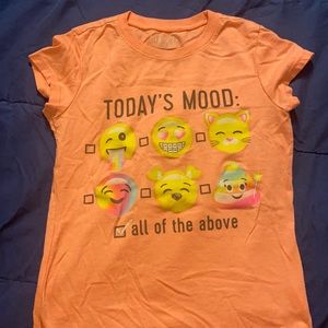 pink/orange emoji shirt size 6/6x (no refunds)